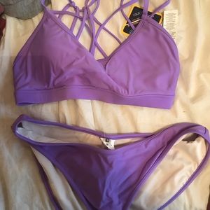 NWT lavender fabletics bikini
